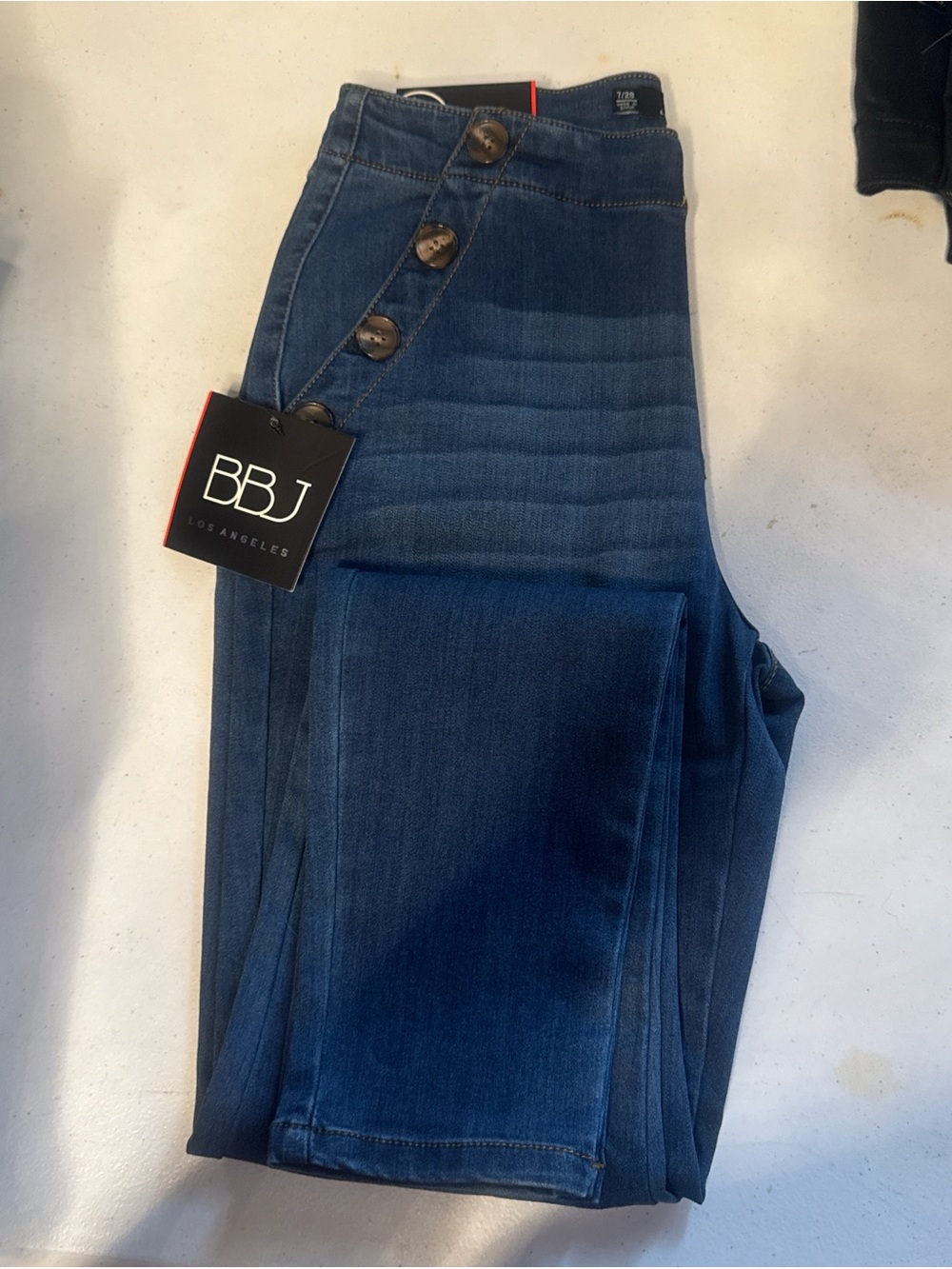 BBJ High-Waist Dark Blue Skinny Jeans
